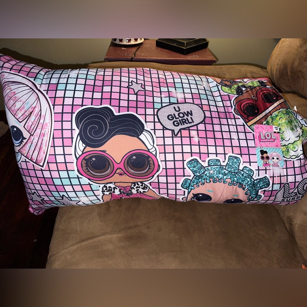 2 Pillows 1 LOL Dolls pillow and 1 Squishy Butterfly pillow